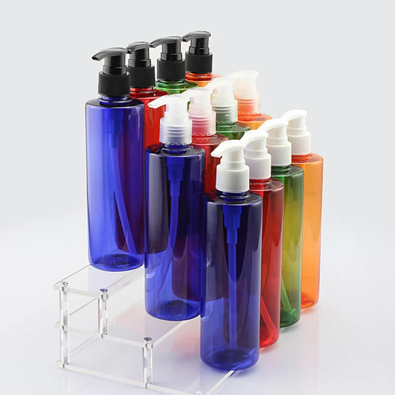 

250ml X 30 empty round lotion pump cosmetic bottle container shampoo containers with liquid soap dispenser refill bottle