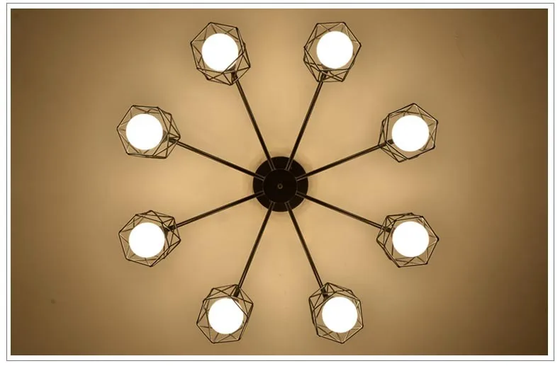 Современная ретро люстра для кухни спальни подвесная старинная железная в