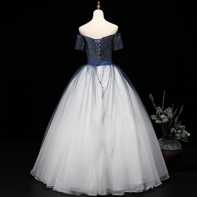 Ruthshen 2020 новые платья для Quinceanera с открытыми плечами короткими рукавами Пышное