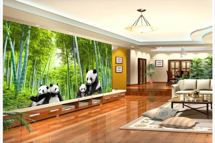 3d обои на заказ фотообои национальное сокровище панда Бамбуковая картина фон