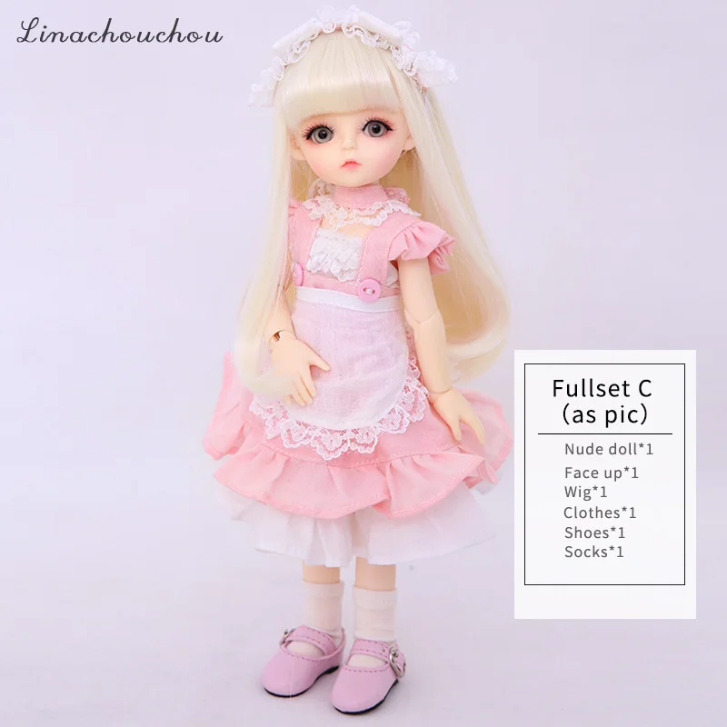 Новое поступление LinaChouchou хлопок конфеты крем bjd sd кукла для девочек День рождения Рождество Лучшие подарки - Цвет: Fullset in NS aspicC