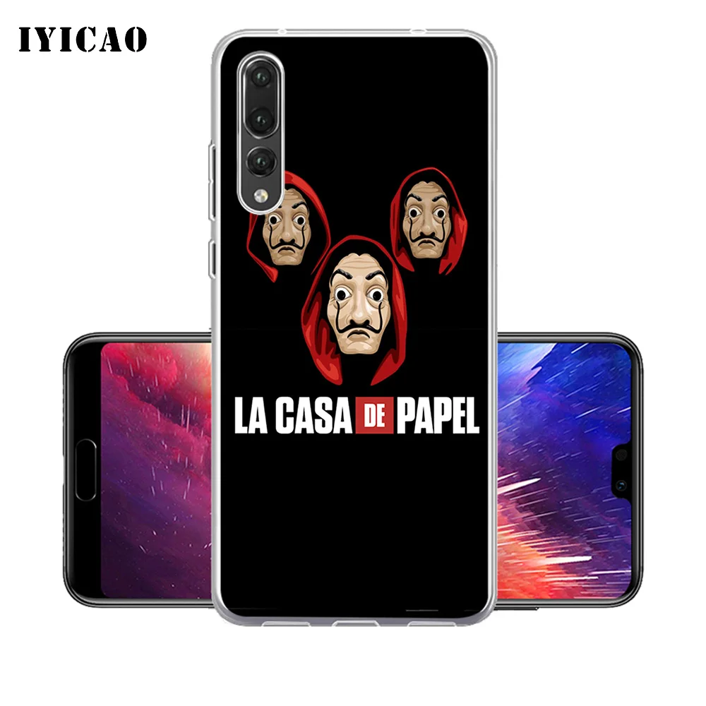 IYICAO La Casa De Papel Мягкий силиконовый чехол для телефона Huawei P30 P20 Pro P10 P9 P8 Lite P Smart TPU |