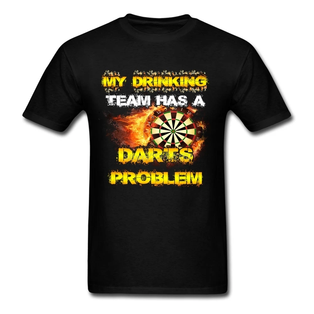 Дартс мой Drinking Team футболка для мужчины/женщины натурального хлопка Лидер продаж