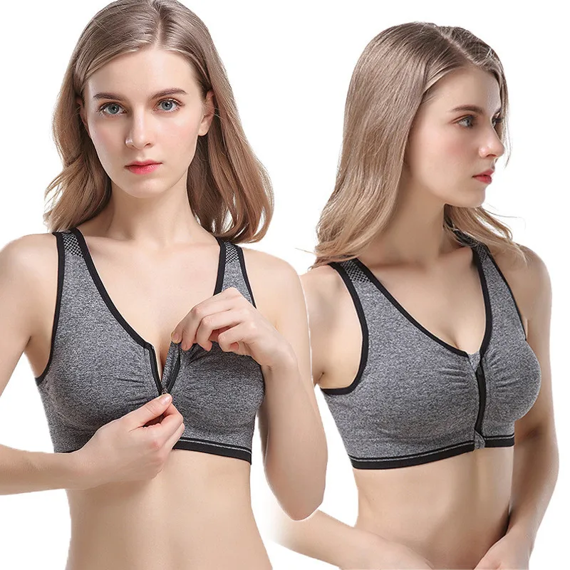 5 видов цветов женский спортивный бюстгальтер на молнии с эффектом пуш ап без