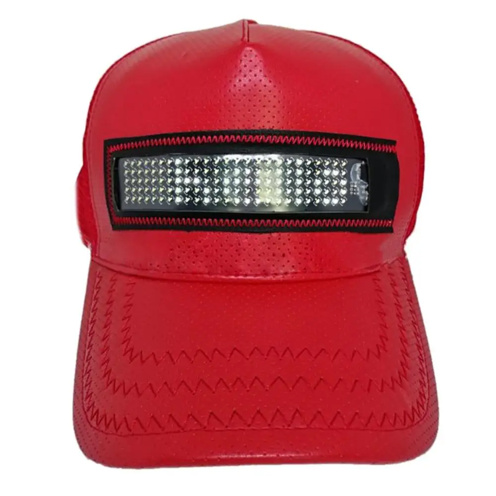 Red built-out LED Вечерние камуфляжные кепки со светодиодными лампами для рыбалки, ночной рыбалки, охоты с батареями, рыболовные снасти для рыбалки, кепки - Цвет: Red built-out LED