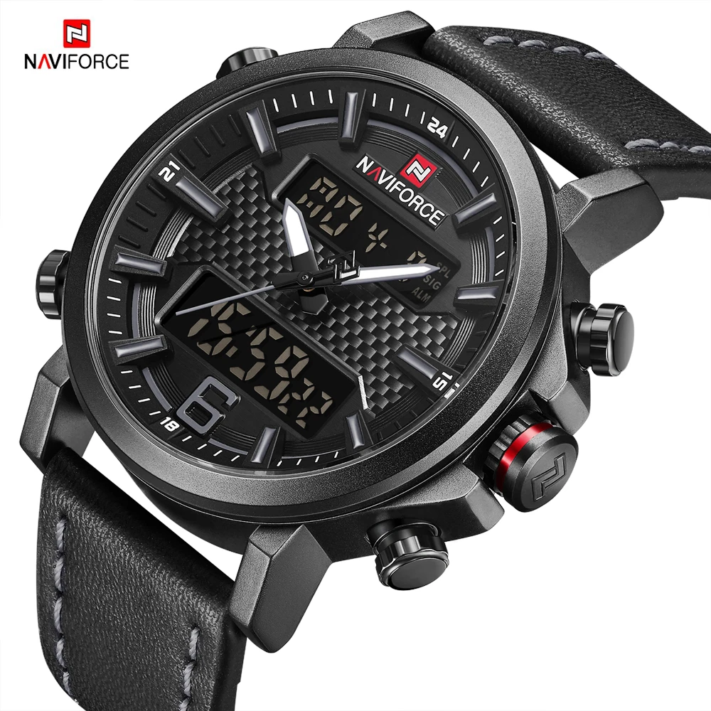 Часы наручные NAVIFORCE Мужские кварцевые роскошные Брендовые спортивные