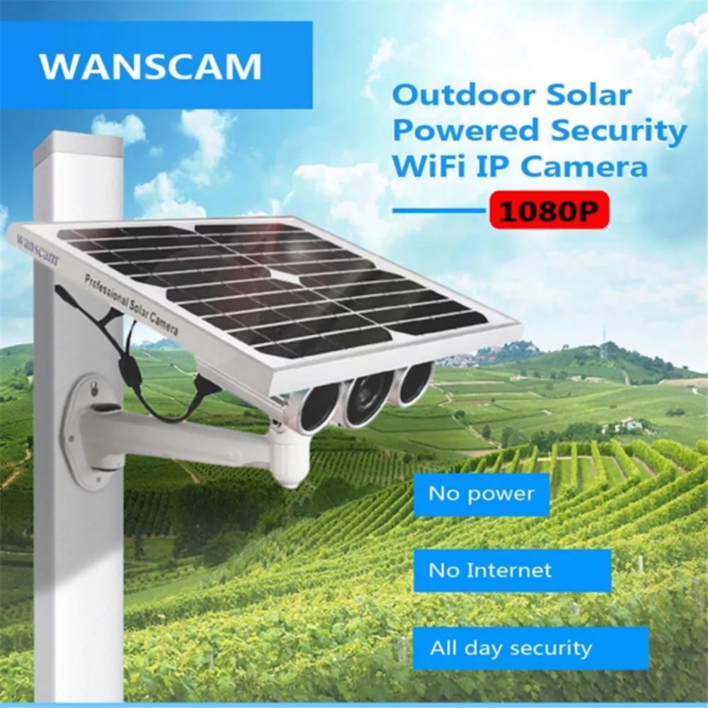 Оригинальный IP HW0029 5 1080 P солнечные безопасности 2.0MP открытый Камера Wi Fi ИК