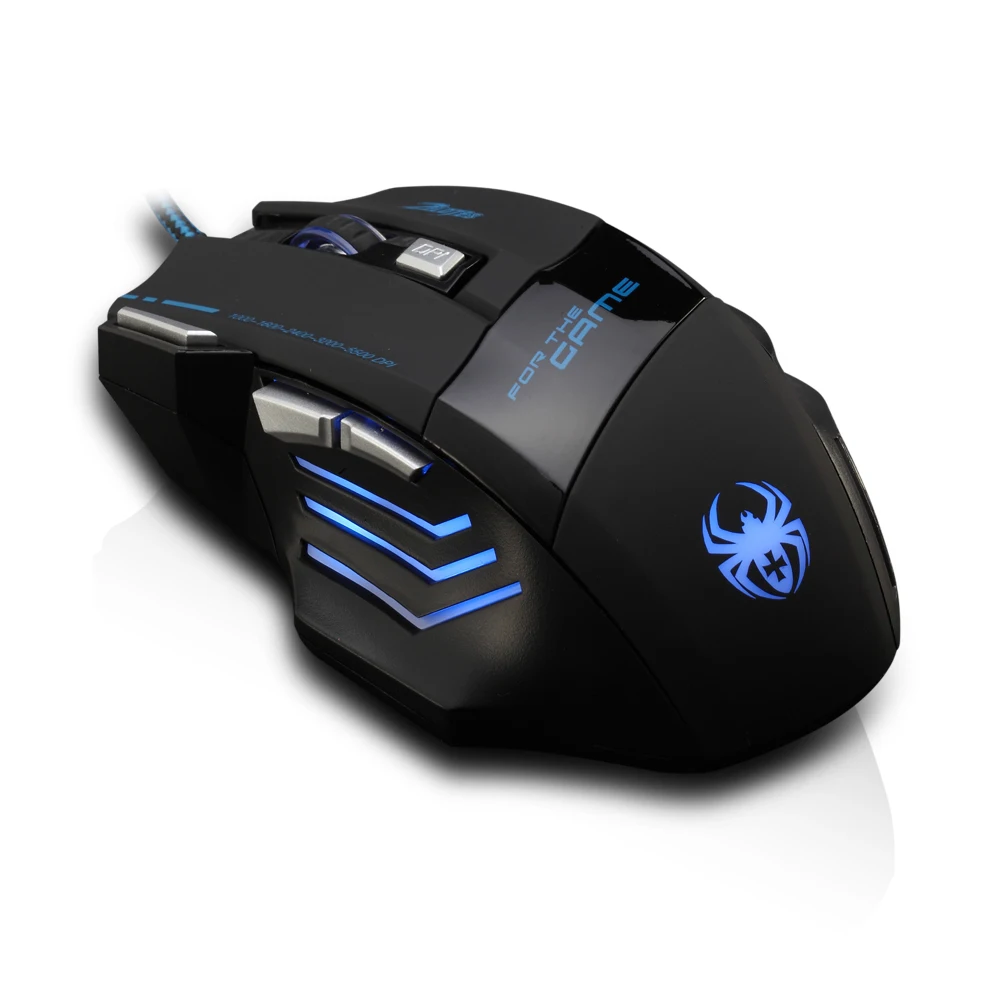 Игровая мышь ZELOTES T 80 7200 DPI подсветка многоцветная светодиодсветодиодный