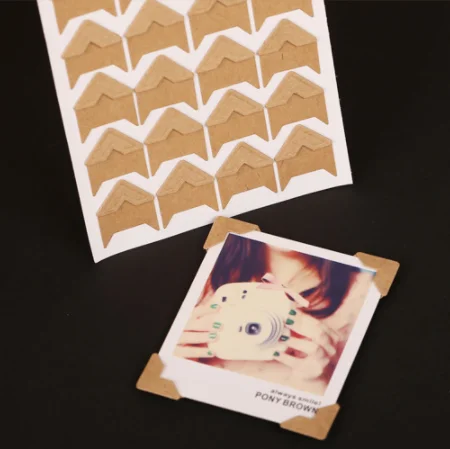 DIY винтажные Угловые крафт-бумажные наклейки для фотоальбомов, рамка для украшения, чистая ручная паста, фазовая угловая наклейка, скрапбукинг