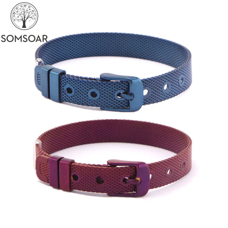Somsoar ювелирный браслет новейший цветной стальной без швов Royalblue &amp cofer фиолетовый
