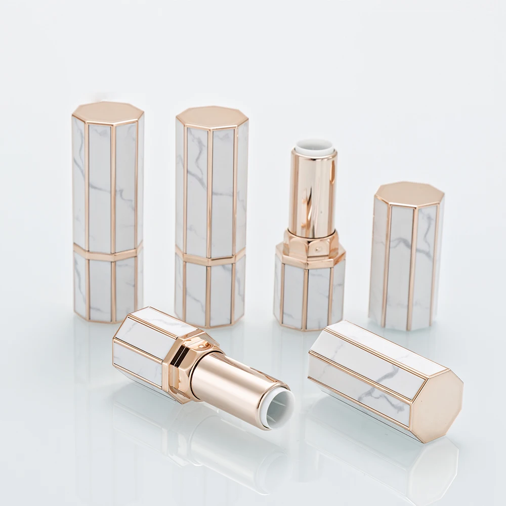 

Мраморной текстурой в виде восьмиугольника с пустой тюбик, 12,1 мм баночка для бальзама для губ Упаковка