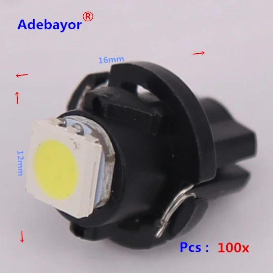Светодиодная лампа для приборной панели T5 v1 t5 v2 5050 1SMD 12 мм 50 шт. | Автомобили и