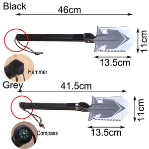 King Sea многофункциональная лопата для выживания малого размера китайская Военная Складная лопата уличные инструменты с молоточным ножом и компасом