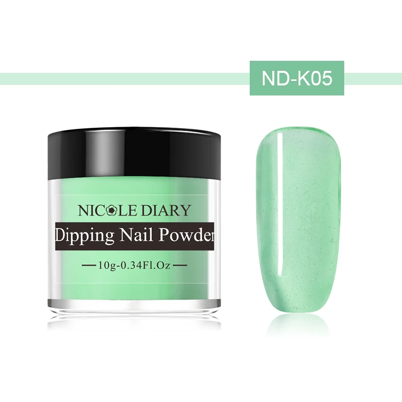 ND-K05 Nicole Diary 10 г система погружения порошок яркий матовый эффект розовый фиолетовый натуральный сухой дизайн ногтей пыль цветной Маникюр Порошок - Цвет: ND-K05