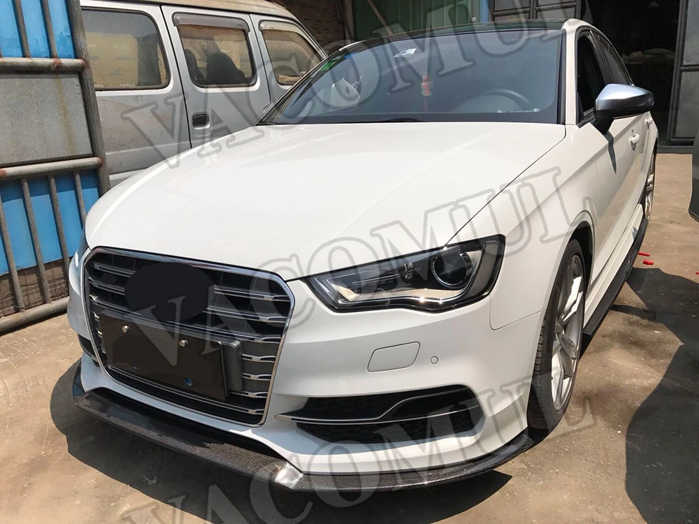Карбоновое волокно передний бампер спойлер для Audi Sline S3 не A3 стандарт 2013 автомобильный Стайлинг
