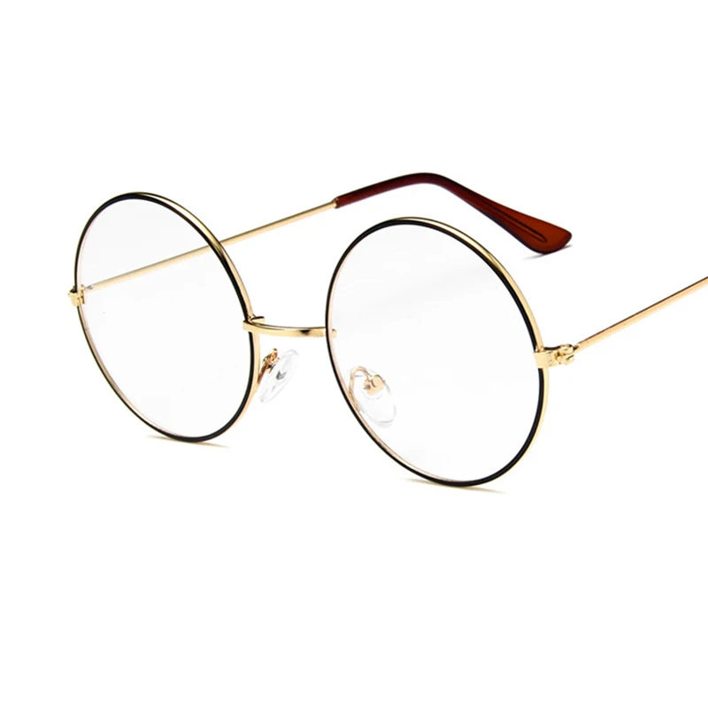 2019 классическая ретро большая коробка круглая оправа для очков металлическая