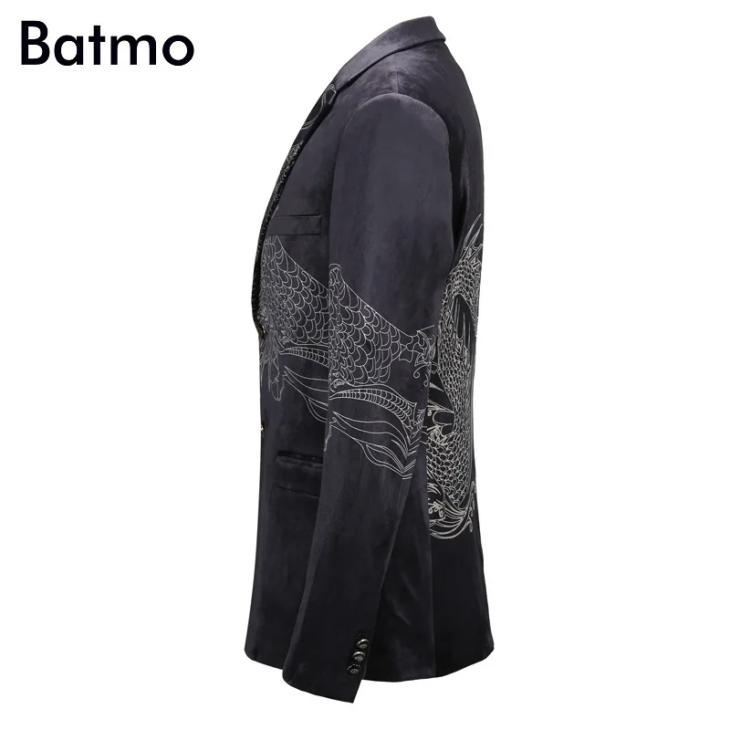 Batmo 2017 новое поступление осенние модные бархатные повседневные мужские пиджаки в