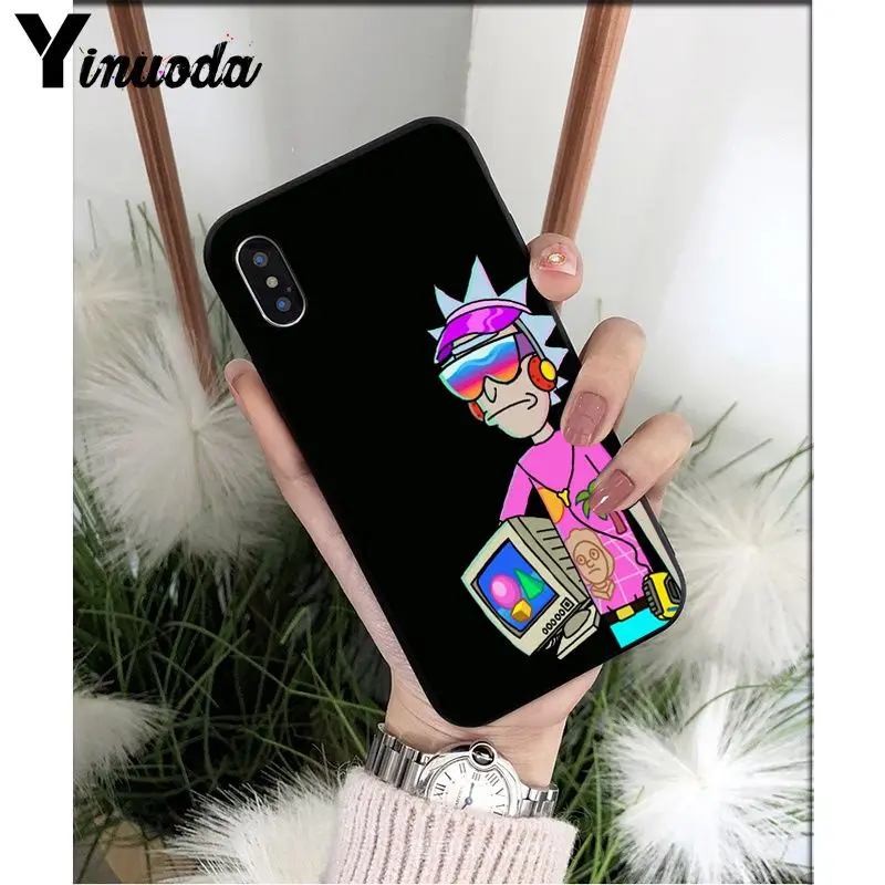 A5 Yinuoda мультяшный маринованный Рик и Морти мягкий чехол для телефона из ТПУ чехол для Apple iPhone 8 7 6 6S Plus X XS MAX 5 5S SE XR - Цвет: A5