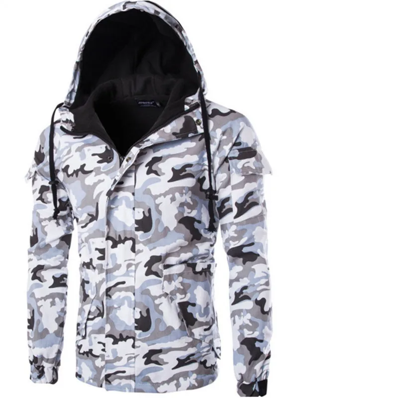 

Men Casual Camouflage Hooded Windproof Mens Outerwear Jackets Jacket Fashion Man Coat