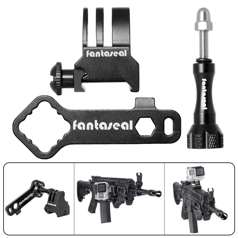 Fantaseal Пикатинни пистолет рейка страйкбол пистолет Monut Адаптер для GoPro 8 7 6 5 SJCAM Xiaomi Yi sony Экшн камера пистолет адаптер