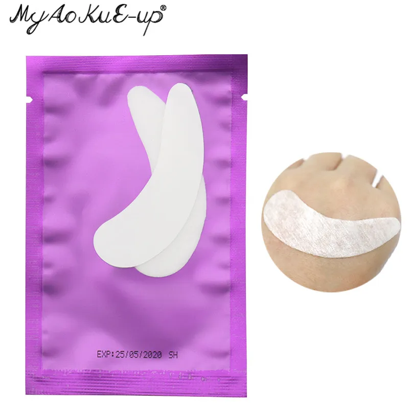 Патчи под глаза гелевые безворсовые для наращивания ресниц 50 пар | Красота и