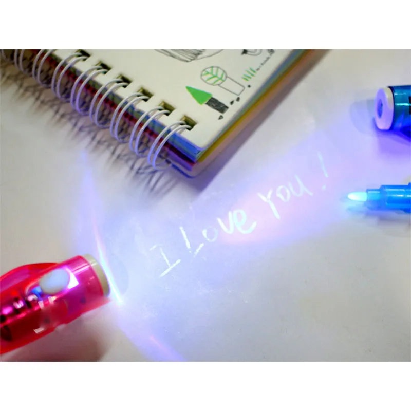Big Head Luminous Light Pen Magic Purple UV Black Combo Drawing Invisible Ink Learning Education Toys For Child | Игрушки и хобби