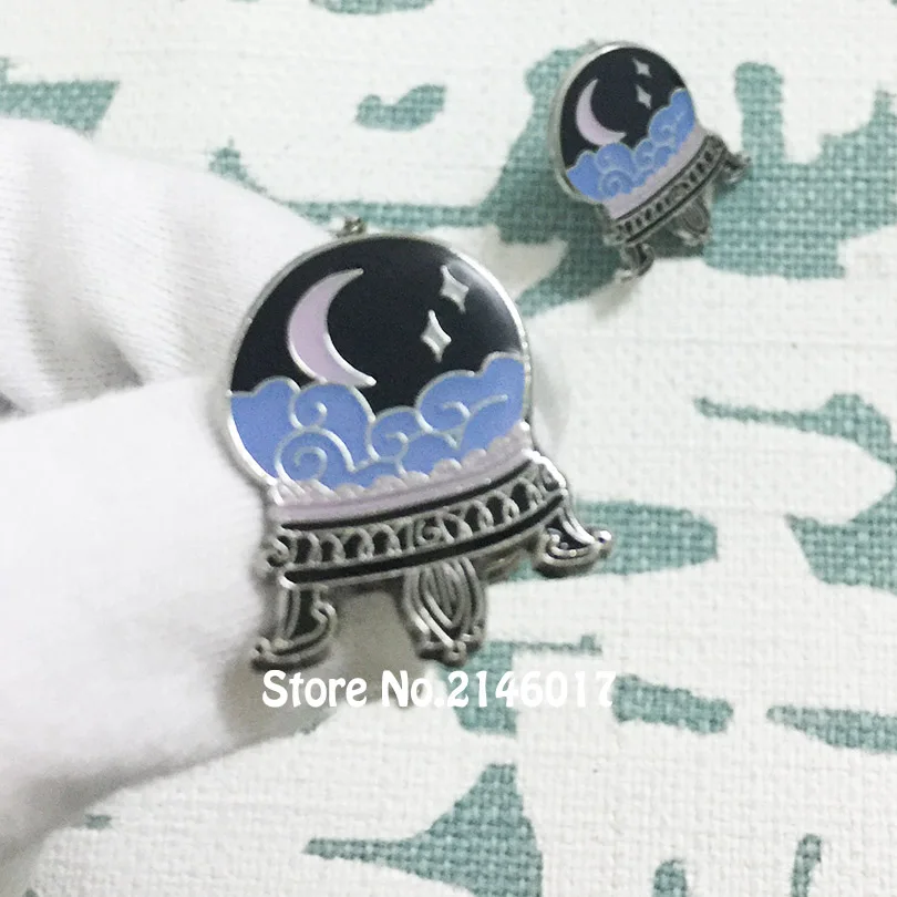 1 шт. эмалированная брошь в виде хрустального шара|lapel pin|enamel pinpin metal |