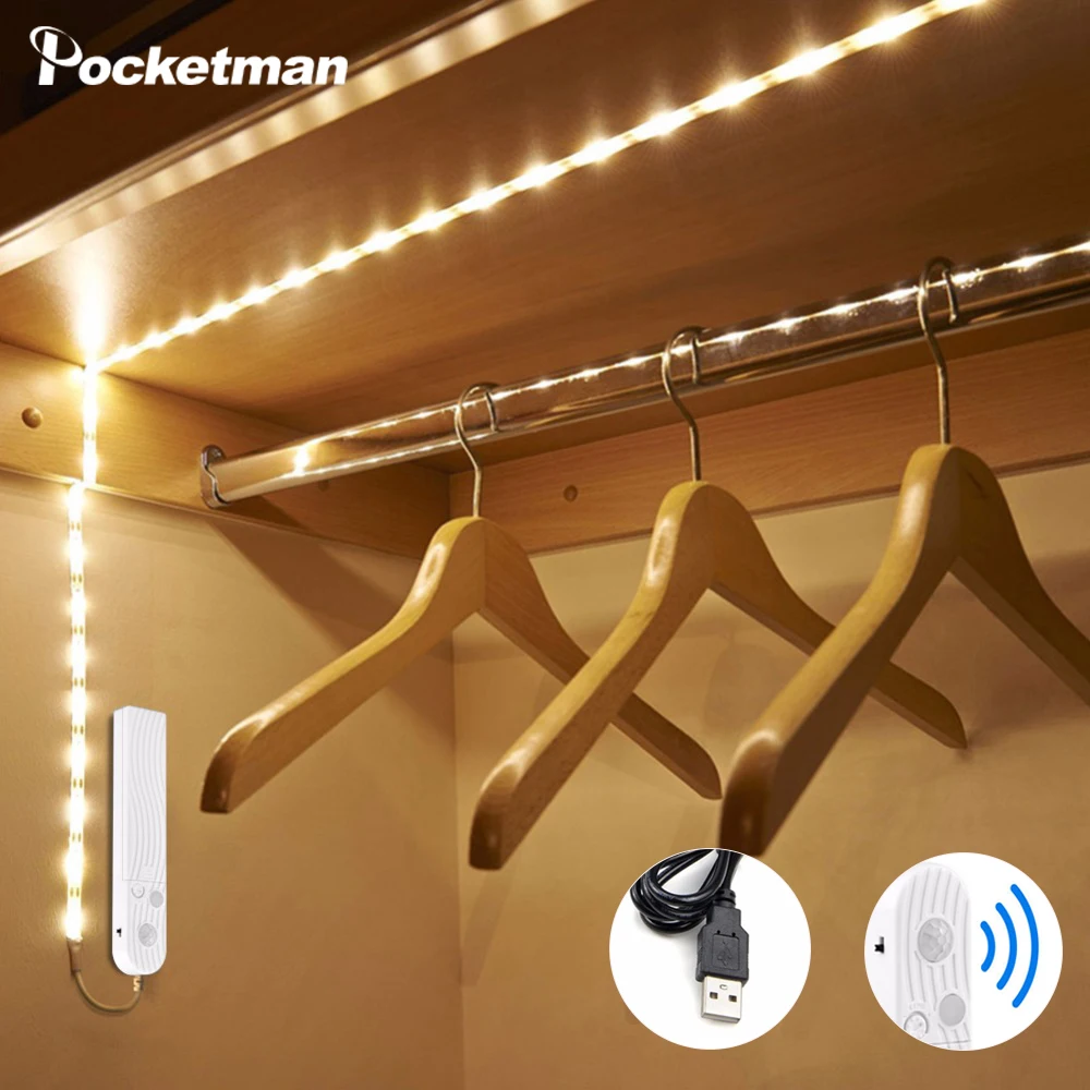 Светодиодная лента с датчиком движения светодиодная лампа USB-портом ночник