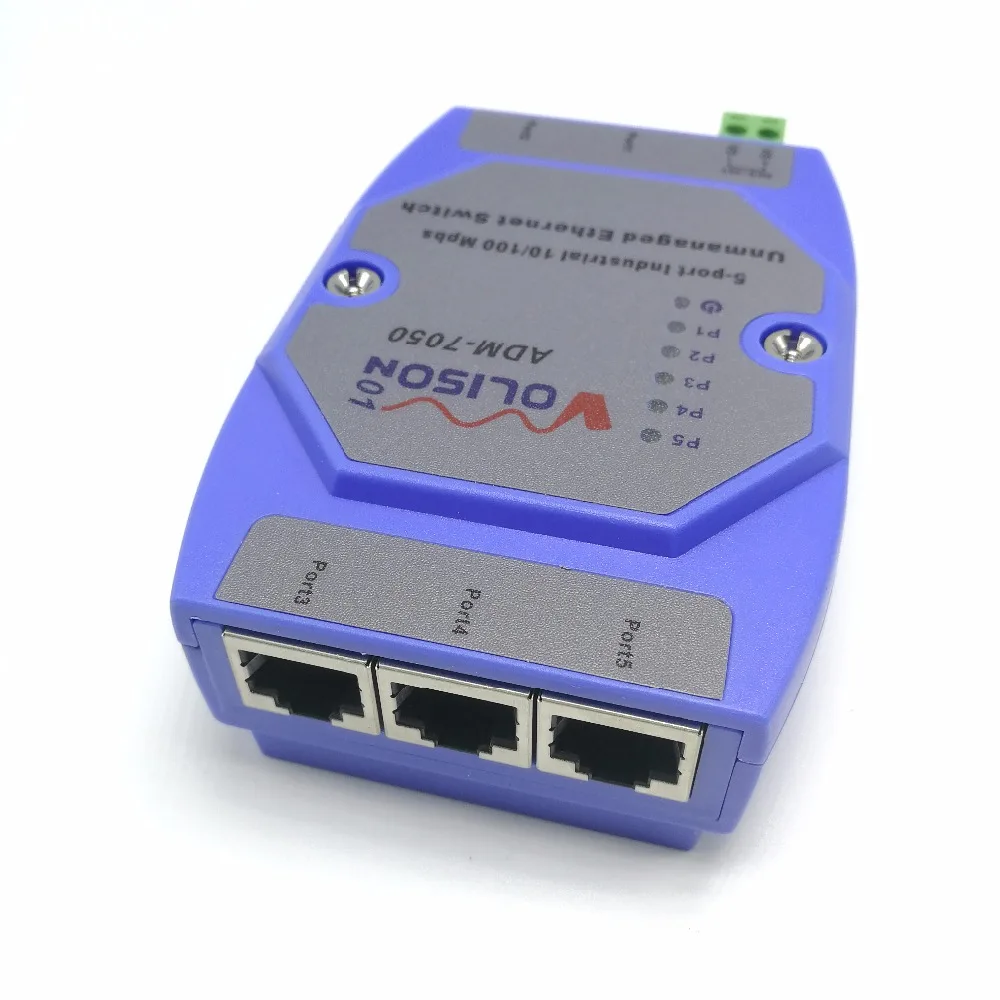 ADM-7050 не Сетевой 5 промышленный Ethernet переключатель рельсовая установка |