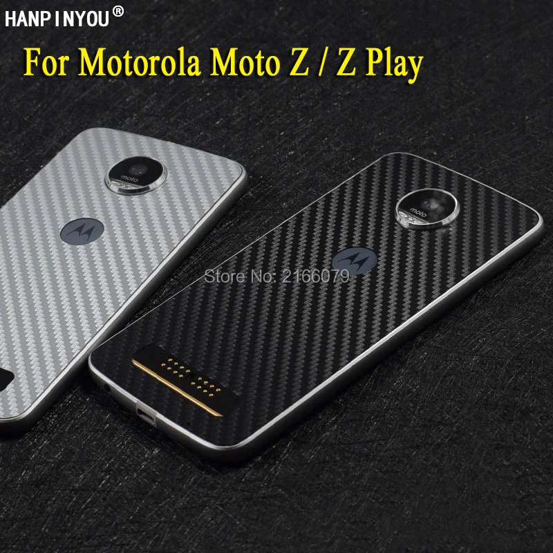 Для Motorola Moto Z/Moto Z Play Droid Новая полная задняя наклейка 3D углеродное волокно