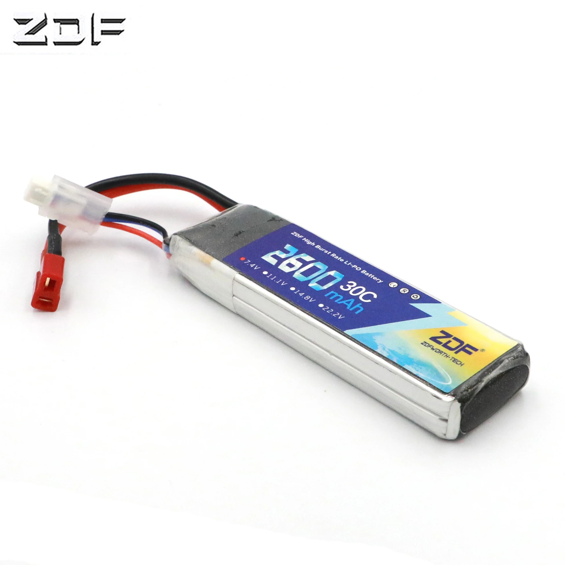 Аккумулятор lipo ZDF Power хорошего качества 7 4 В 2600 мАч 2S 30C для радиоуправляемого