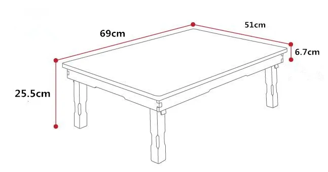 69x51x25.5cm Небольшая прямоугольная корейский стол откидная ножка Гостиная Чай таблицы традиционный Стиль Азиатский Античная мебель низкий обеденный деревянный стол - Цвет: 69x51x25.5cm