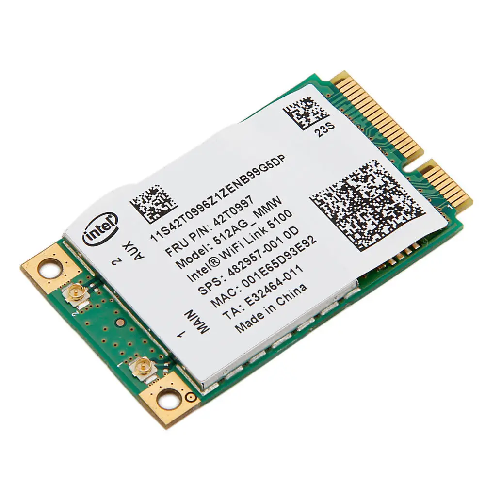 Карта беспроводного адаптера для Intel 5100 512AN MMW AGN 802.11a/b/g Mini PCI E WiFi 42T0997 lenovo thinkpad|wireless