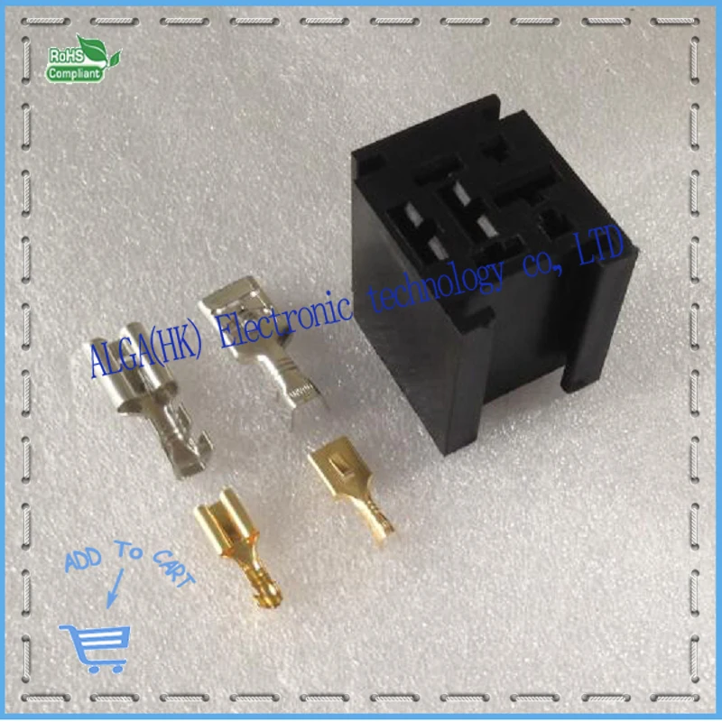 80A 5Pin или 4pin реле гнездо держатель автомобильного медный терминал и бесплатная