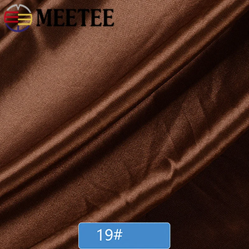 Meetee 5 м * 160 см мягкая гладкая шелковая атласная ткань DIY головные платья одежда