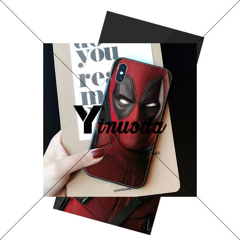 Yinuoda Deadpool Iron Man Marvel Avengers Phone Case cover Shell for Apple iPhone 8 7 6 6S Plus X XS MAX 5 5S SE XR Cellphones