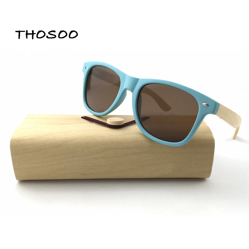 

2018 Polarized Lens Water Blue PC Frame Wood Sunglasses Men Reflective Sports Sun Glasses Outdoors Square Eyewear Gafas De Sol