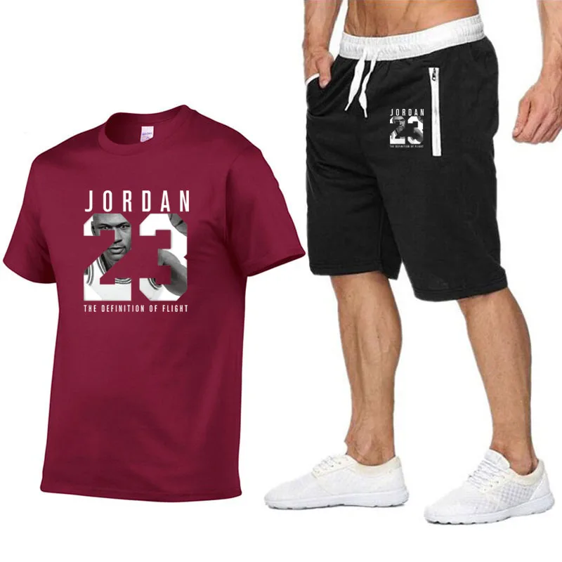 Мужская футболка с круглым вырезом и короткими рукавами Jordan 23 Модная хлопковая
