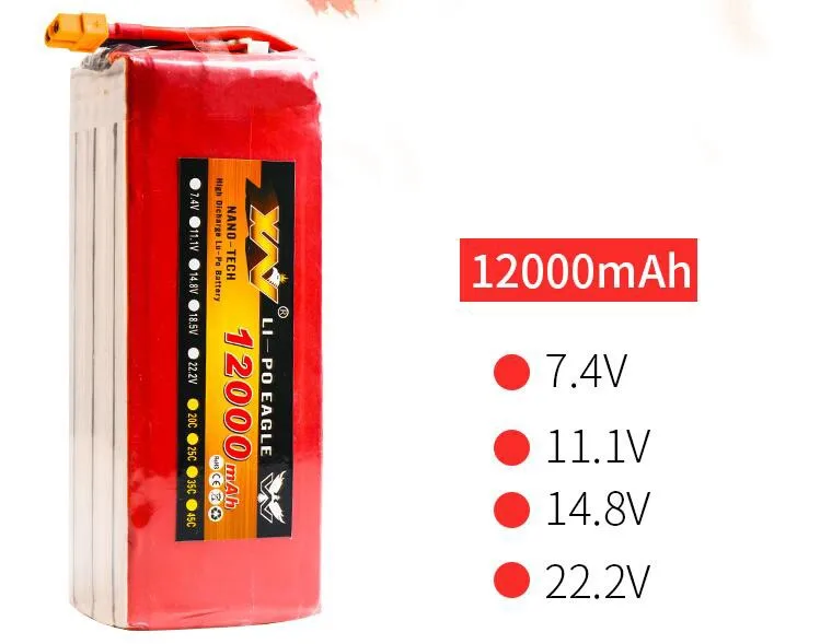 1 шт. провод с силикатной гелевой Батарея 7 4 V 11 14 8 22 2 12000 мА/ч 25C XT60 разъем для