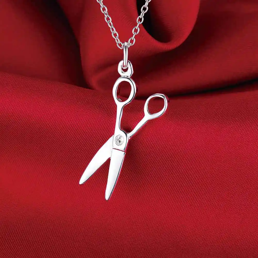 Ножничное простое красивое ожерелье с серебряным покрытием новая распродажа