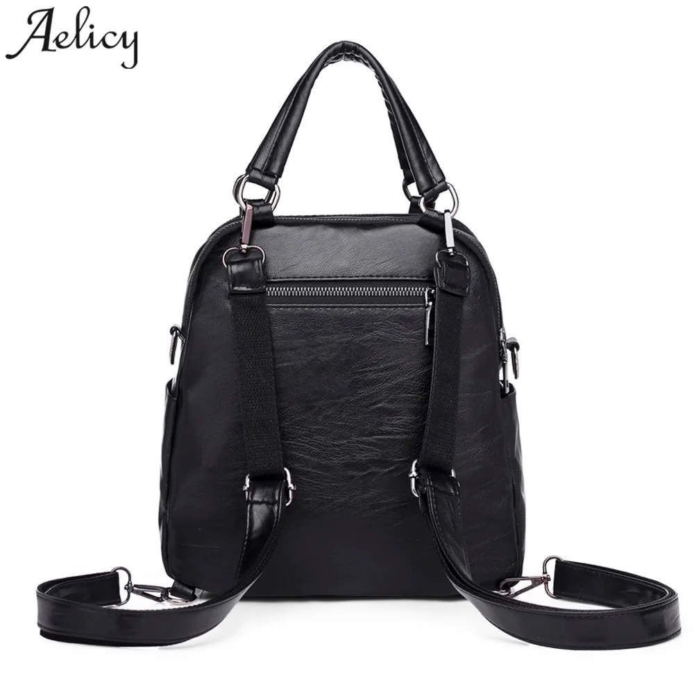 Aelicy рюкзак для женщин 2018 Bolsas кожаные новые рюкзаки женская винтажная школьная