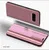 Rose gold Умный кожаный откидной зеркальный чехол с подставкой для samsung Galaxy S10 S8 S9 плюс S7 S6 Edge Note 8 9 Galaxy A60 A80 A90 A40 A50 - Цвет: Rose gold