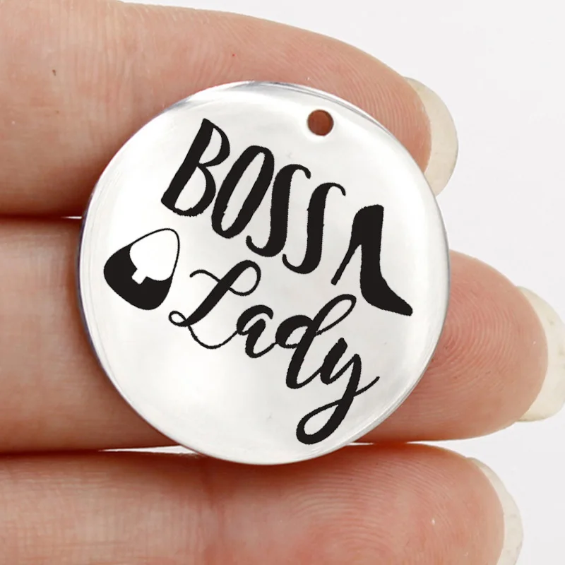 Настраиваемая из нержавеющей стали подвеска Boss Charms Женская Мотивационная