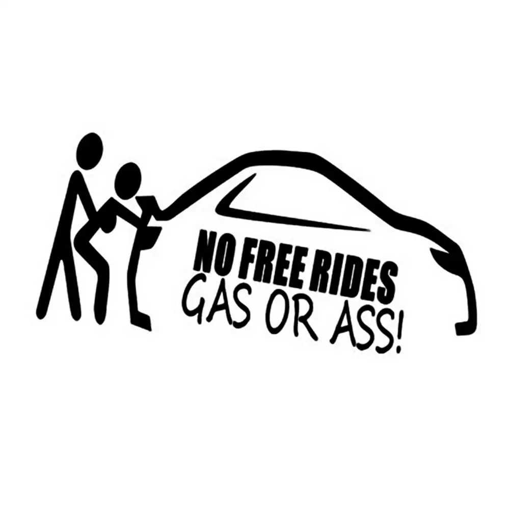 &quotNo Free Rides&quot газ или задница буквы Автомобильная наклейка светоотражающая
