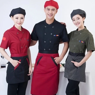 Новинка 2018 Высококачественная Униформа шеф повара одежда с длинным и коротким