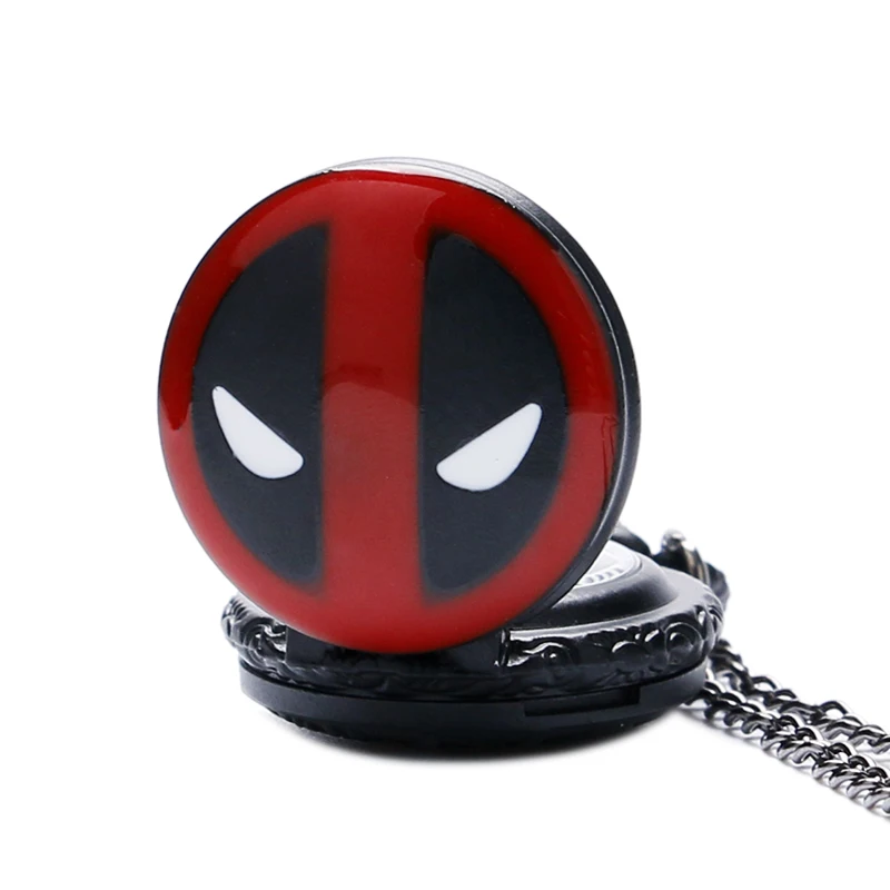 Модные черные анимационные кварцевые карманные часы маленького размера с аниме