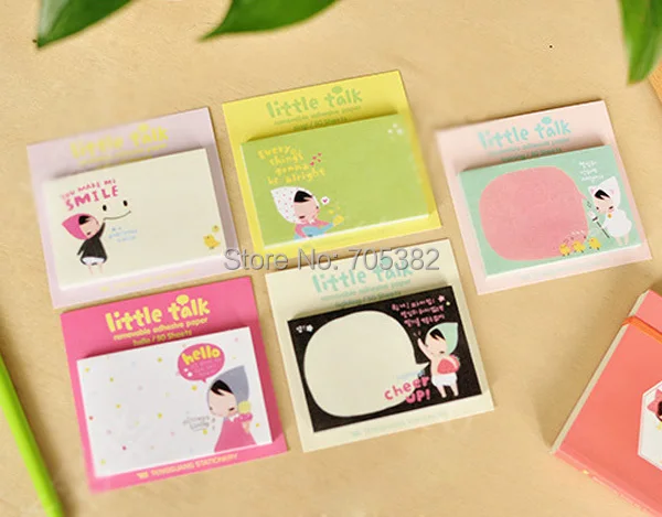 

1PC Kawaii Girl Notepad Note Memo Korean Stationery Sticky Scratch Notes Message post (ss-8959)