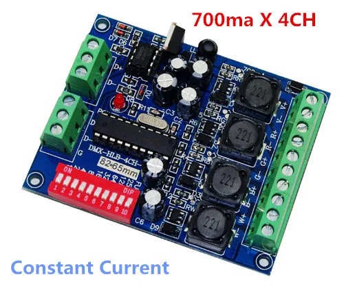 DMX 4CH RGB контроллер постоянный ток 700ma высокой мощности диск DMX512 декодер для