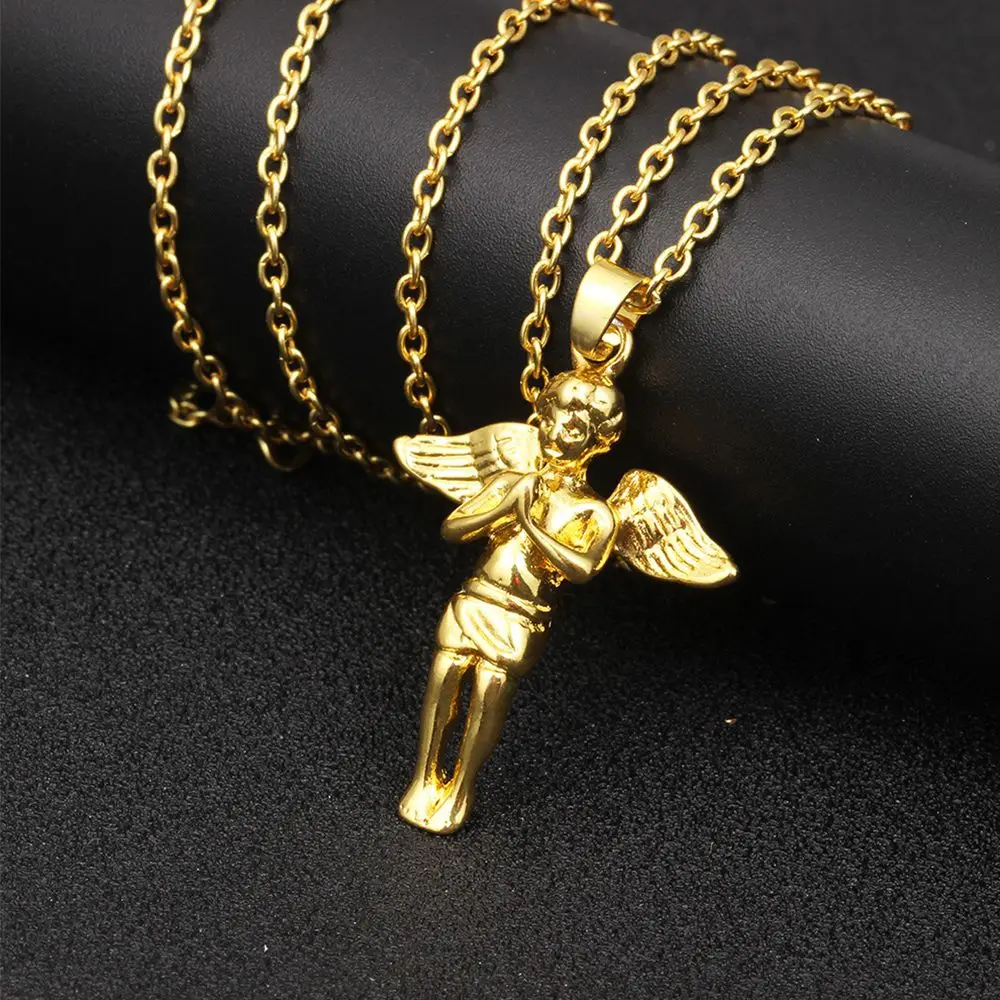 Цепочка с подвеской в виде ангела для мужчин и женщин колье из сплава высокого