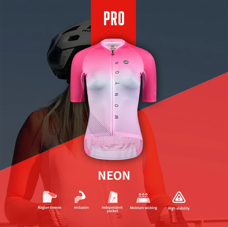 Monton Женские Pro Велоспорт Джерси летняя одежда для велосипедных гонок Ropa Ciclismo